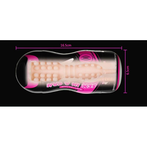 Realistic vibrating masturbator Lotus - 16 x 6.5 cm
