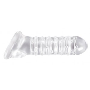 Renegade Penis case RIBBED Renegade Transparent 16 x 4 cm