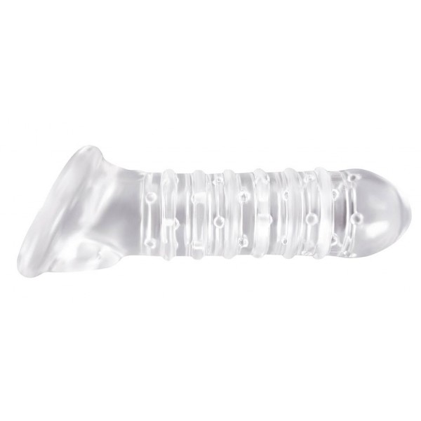 Penis case RIBBED Renegade Transparent 16 x 4 cm