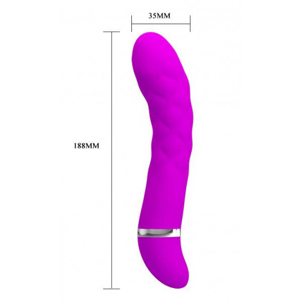 Vibromasseur design Truda 19.5 x 3.5cm - Violet