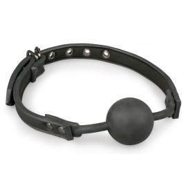Flexible gag with silicone ball Black