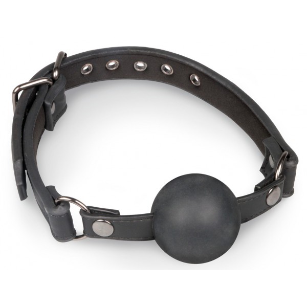 Siliconen ball gag Zwart