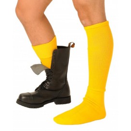 Stivali con calze gialle