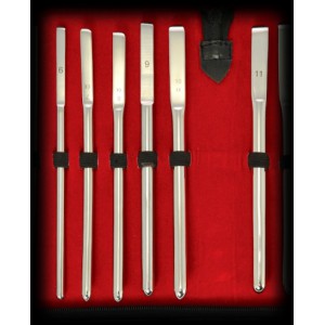 Stainless Steel Set of 6 urethral rods - 6 to 11mm