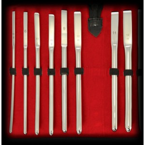 Stainless Steel Set mit 8 Stäben für Harnröhre 5 bis 12 mm