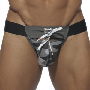 Addicted Tie-Up Jockstrap Grey