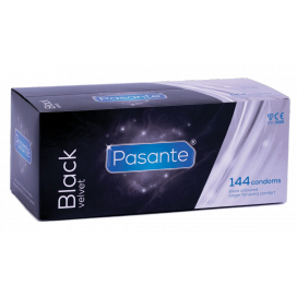 Pasante Packung mit 144 dicken schwarzen Kondomen