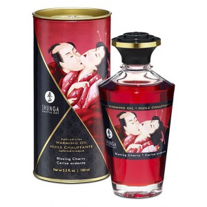 Shunga Aphrodisiac Warming Massage Oil - Burning Cherry 100 mL