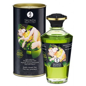 Shunga Aphrodisiakisches wärmendes Massageöl - GRÜNER TEE 100ml