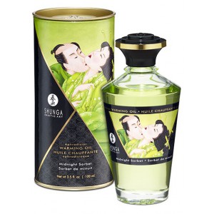 Shunga Huile de massage Chauffante Aphrodisiaque - SORBET de Minuit 100ml 