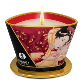 Shunga Vela de masaje ROMANCE Fresa 170mL