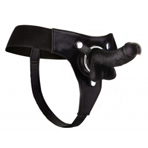 Ouch! Gode ceinture Strap-on - 13 x 3.6 cm Noir