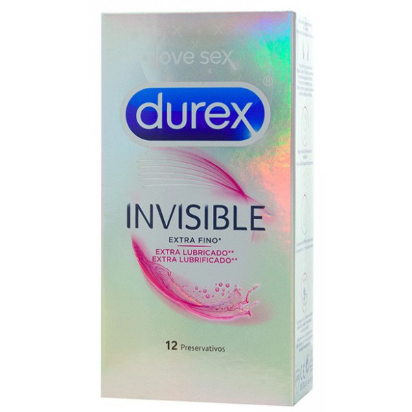 Durex Preservativos invisíveis com lubrificação fina x12