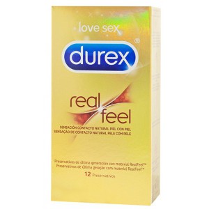 Durex Real Feel latex free condoms x12