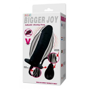 Dildo insuflável e vibratório Joy 15 x 4,5cm