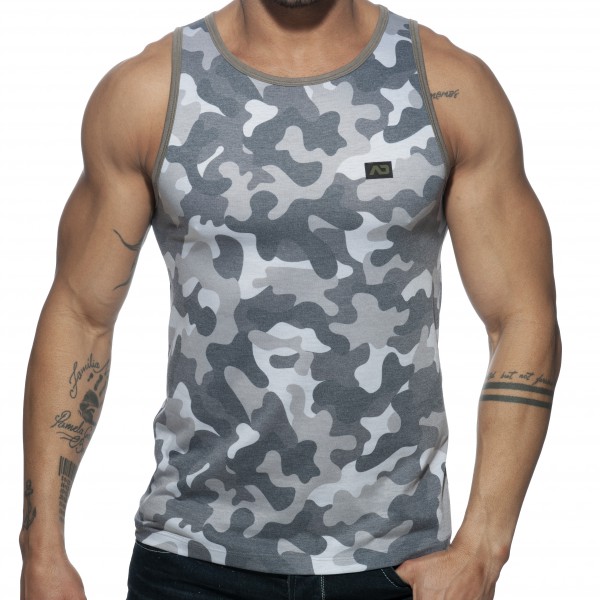 WASHED CAMO Grey Tank Top