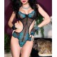 Anastasia Bodysuit and Bracelets - Turquoise