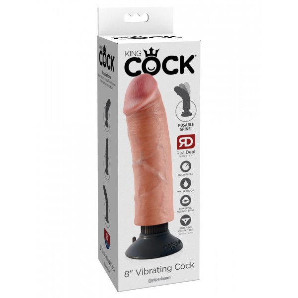 Gode avec vibration King Cock 19 x 4.5cm