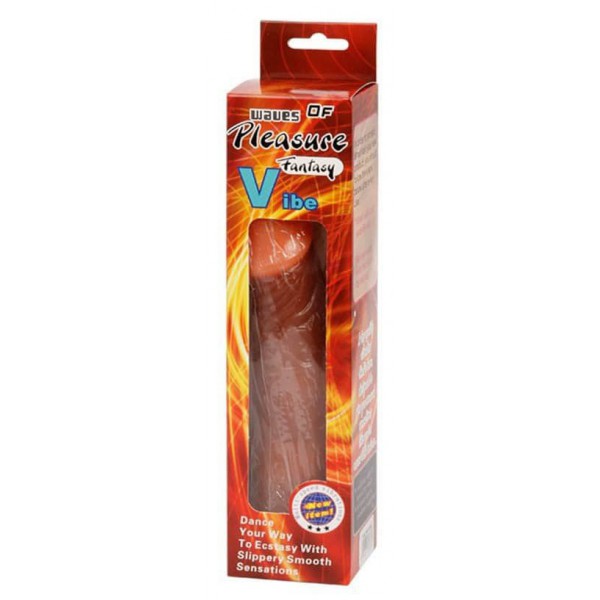 Pleasure Fantasy vibrating dildo16 x 4.5cm Brown