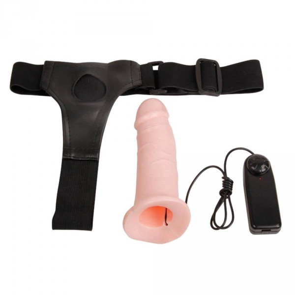 Dildo vibratório oco de 17 x 4,5 cm