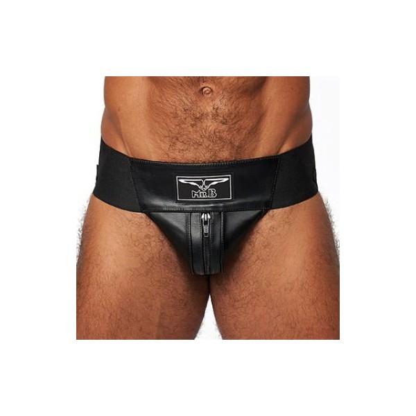 Leder-Jockstrap Mister B Schwarz