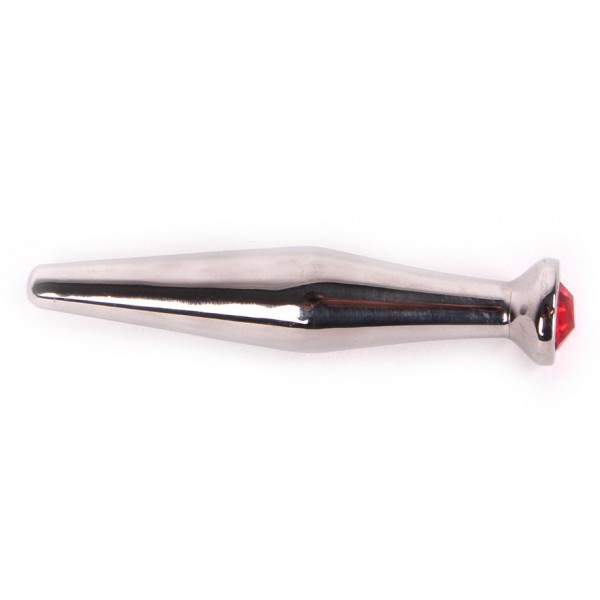 Penisstop met juweel SMOOTH Rood 11mm