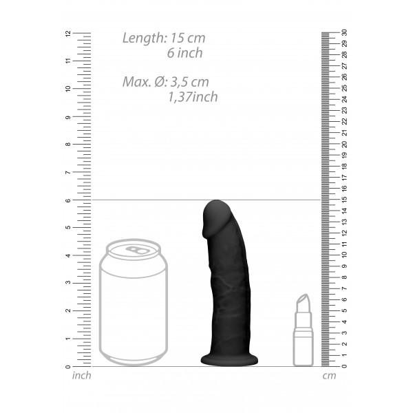 Realrock Silikon-Dildo 14.5 x 3.7 cm