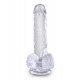 Dildo transparente King Cock 13,5 x 3,5cm