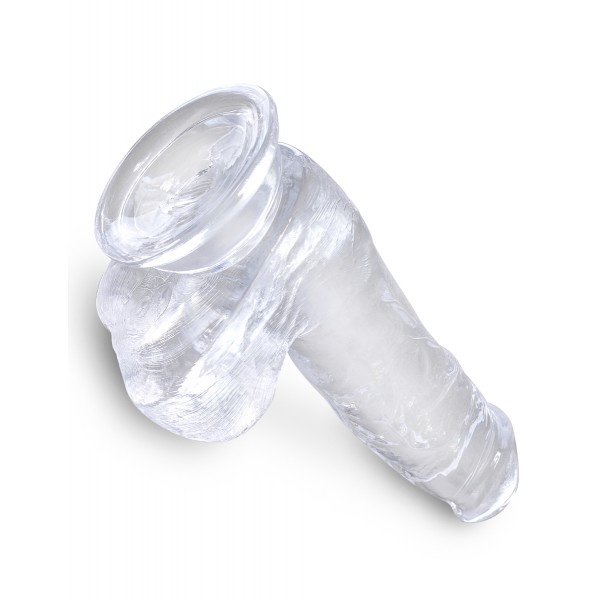 Dildo transparente King Cock 13,5 x 3,5cm