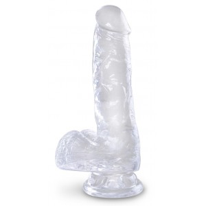 King Cock Consolador transparente King Cock 13,5 x 3,5cm