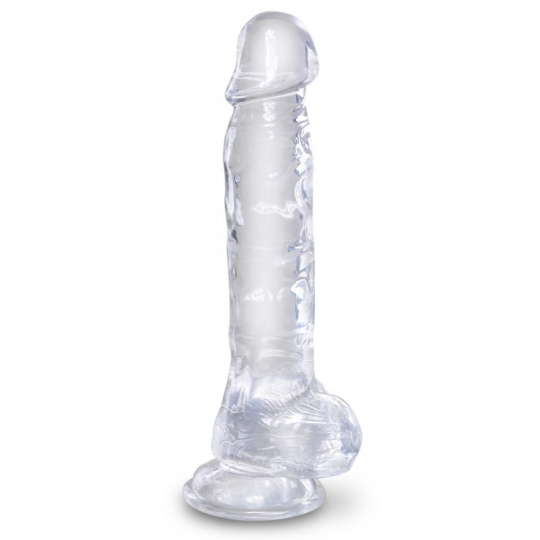 Dildo transparente King Cock 18 x 4,7cm