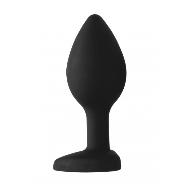 Plug Bijou Anal Cuore in silicone nero 7 x 3,5 cm