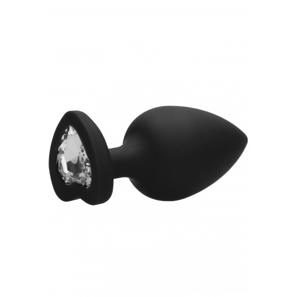 Plug Bijou Anal Heart Nero 8 x 4 cm